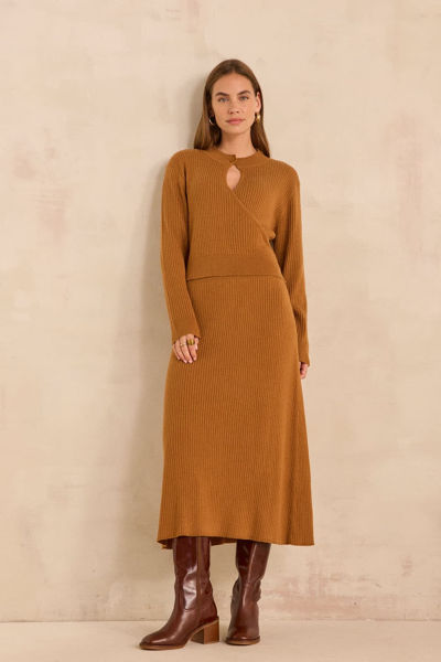 Picture of SLIM FIT MIXED WOOL KNIT DRESS PAMELA
